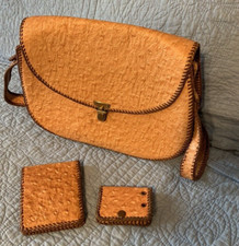 Vtg ostrich leather for sale  Dover