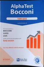 Alpha test bocconi. usato  Italia