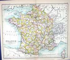 Antique print map for sale  UK