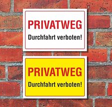 Schild privatweg durchfahrt gebraucht kaufen  Bad Driburg