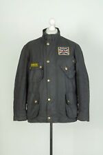 -Jaqueta masculina Barbour International Union Jack cera preta motociclista tamanho XL comprar usado  Enviando para Brazil