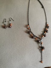 Mink orange necklace for sale  LOUGHBOROUGH