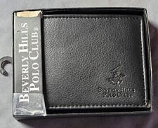 Carteira masculina de couro texturizado preta Beverly Hills Polo Club nova comprar usado  Enviando para Brazil