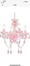 Mini lustre com cristais acrílicos lustre rosa 4 lustre moderno claro  comprar usado  Enviando para Brazil