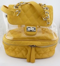 Bolsa tiracolo CLEAR TOP HALF aquário com zíper de couro sintético acolchoado amarelo comprar usado  Enviando para Brazil