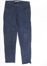 Jeans reto feminino Quiosque azul mistura de algodão tamanho 10 L20 polegadas fino comprar usado  Enviando para Brazil