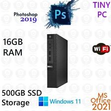 Computadora de escritorio pequeña Dell Optiplex 3020M i5-4590T 500 GB SSD 16 GB RAM Win 11 Photoshop segunda mano  Embacar hacia Mexico