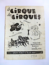 Programme cirque cirques d'occasion  France