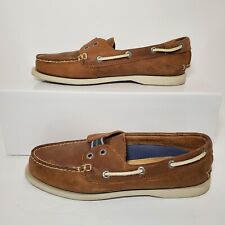 VGC ~ BAIXO SKIPPER ~ BROWN LEATHER & ILHÓS LOAFER BOAT SHOES ~8M, usado comprar usado  Enviando para Brazil
