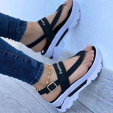 Sandálias De Cuña Para Mujer Chanclas Casual Plataforma Zapatillas Moda Verano, usado comprar usado  Enviando para Brazil
