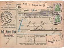 Germania cartolina pacco usato  Spedire a Italy