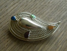 Brosche emaille kunst gebraucht kaufen  Kerben, Rüber, Lonnig