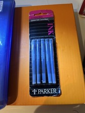 Usado, Cartucho de tinta PARKER Quink pacote com 5 refis permanente preto novo na caixa comprar usado  Enviando para Brazil