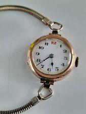 antiguo reloj trinchera oro macizo 9ct funcionando 17,5g segunda mano  Embacar hacia Argentina