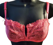 Sutiã VICTORIA'S SECRET SEXY ROSA QUENTE RENDA TRANSPARENTE SEM FORRO 32DD comprar usado  Enviando para Brazil