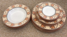 Conjunto de 14 pratos Mikasa Terrastone Laramie prato nativo do sudoeste tigela jantar comprar usado  Enviando para Brazil