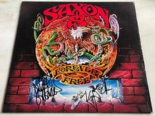 Usado, SAXON Forever Free RARE  SIGNED ORIGINAL 1992 VINYL LP AUTOGRAPHED BY 3 - NWOBHM comprar usado  Enviando para Brazil