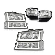 Ajuste para 2003-2006 Chevy Silverado LED DRL faróis transparentes + luzes de neblina para-choque comprar usado  Enviando para Brazil