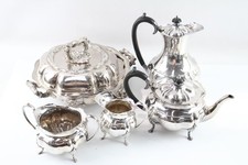 set vintage silver tea for sale  LEEDS