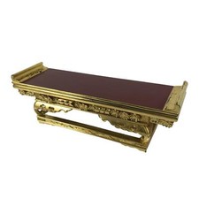 Mesa de Oferta de Madeira Lacada Altar Budista Japonês Antiga Maejoku Ouro Vermelho BA603 comprar usado  Enviando para Brazil