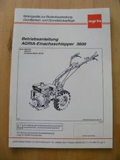 Agria 3600 betriebsanleitung gebraucht kaufen  Dobel
