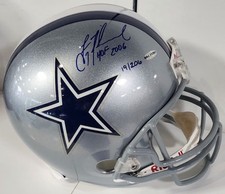 Capacete Troy Aikman Cowboys FS assinado pátio automático /206 RIDELL comprar usado  Enviando para Brazil