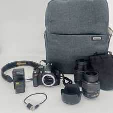CÂMERA DIGITAL Nikon D3200 com duas lentes DX AF-S NIKKOR 55-200mm e 18-55mm, usado comprar usado  Enviando para Brazil