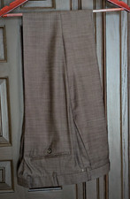 Calça social EMPORIO ARMANI 100% lã, marrom, 34" cintura, curta comprar usado  Enviando para Brazil