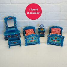 Conjunto de móveis vintage Dora Kuhn W Alemanha azul para casa de bonecas quarto guarda-roupa berço comprar usado  Enviando para Brazil