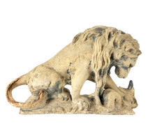 Antique lion battling for sale  Cuttingsville