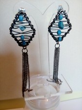 Boucles oreilles losange d'occasion  Marchaux