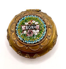 Usado, Caixa de micro mosaico vintage ROMA/caixa de micromosaico antiga Itália vidro italiano comprar usado  Enviando para Brazil