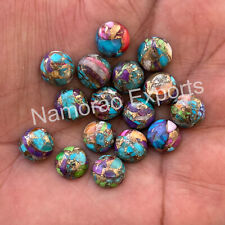 Mezcla natural cobre turquesa redondo 6x6 mm a 20x20 mm cabujón piedras preciosas sueltas segunda mano  Embacar hacia Mexico