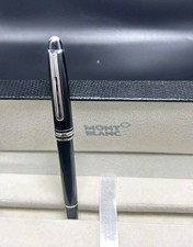 Caneta esferográfica Montblanc Meisterstuck corpo preto + clipe prata tinta preta comprar usado Caneta esferográfica Montblanc Meisterstuck corpo preto + clipe prata tinta preta comprar usado  Enviando para Brazil