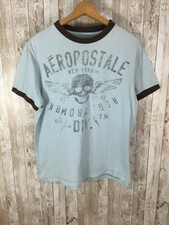 Camiseta masculina Aeropostale azul gráfica tamanho médio caveira Y2K, usado comprar usado  Enviando para Brazil