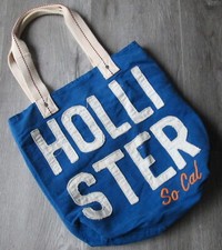 BOLSA TOTE BOOKS/LAPTOP/GINÁSIO VINTAGE HOLLISTER SO CAL SPELLOUT SCRIPT AZUL.. comprar usado  Enviando para Brazil
