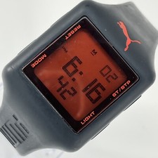 Relógio de corrida unissex digital PUMA PU910791001 borracha preta e vermelha BATERIA NOVA, usado comprar usado  Enviando para Brazil