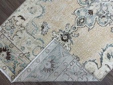 Corredor Oushak Neutro 2x7, Feito à Mão Bege Vintage Corredor Pequeno, 2,5x6,6 pés, usado comprar usado  Enviando para Brazil