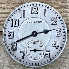 Movimento de relógio de bolso Hamilton 16s - Grau 950 - 23 joias, 5 posições ajustadas comprar usado  Enviando para Brazil