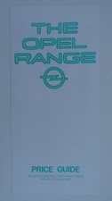 Opel price list for sale  BOURNEMOUTH