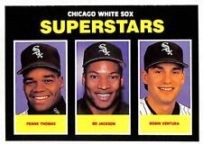 Cartão Bo Jackson / Frank Thomas / Robin Ventura 1991 Chicago White Sox Superstars comprar usado  Enviando para Brazil