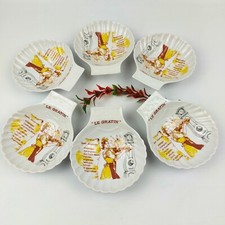 6 pratos franceses vintage gratinados, pratos de porcelana Apilco panelas seguras para forno, usado comprar usado  Enviando para Brazil