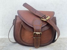 Bolsa de ombro rústica vintage de couro carteiro corpo transversal GVB bolsa feita à mão comprar usado  Enviando para Brazil