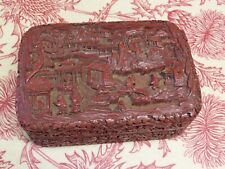 Carved chinese cinnabar for sale  FORRES