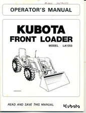 Usado, -Kubota- Vintage LA1353 Carregador Frontal Operadores Manual de Serviço Agricultura comprar usado  Enviando para Brazil