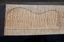 INCRÍVEL ACOLCHOADO BORDO 21 1/4" X 9 1/8" X 1" GUITARRA, LUTHIER, ARTESANATO, ESCALAS comprar usado  Enviando para Brazil