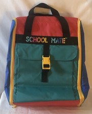 Usado, Mochila de náilon colorida vintage Roma Kids NY School Mate L fivela alças duplas zíper comprar usado  Enviando para Brazil