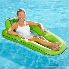 Aqua Leisure Luxury Water Recliner Lounge Pool Float with Headrest (Used) comprar usado  Enviando para Brazil