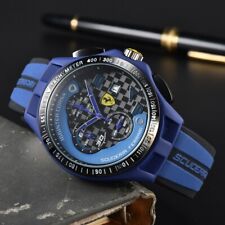 New Men's Watch Formula Scuderia Ferrari 44mm Chronograph Silicone Wristwatch comprar usado  Enviando para Brazil