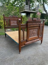 Antique walnut double for sale  PONTEFRACT